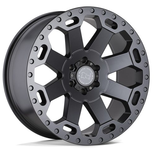 Jantă din aluminiu 17x9 ET-12 5x127 Matte Gunmetal Warlord Black Rhino