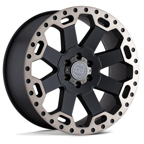 Jantă din aluminiu 17x9 ET-12 5x127 Matte Black W/ Machined Dark Tint Warlord Black Rhino