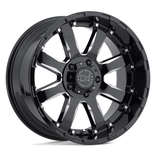 Jantă din aluminiu 22x10 ET-12 6x139.7 Gloss Black W/ Milled Spokes Sierra Black Rhino