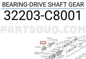 BEARING-DRIVE SHAFT GEAR