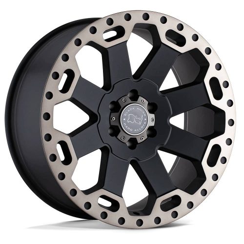 Jantă din aluminiu 17x8 ET52 6x130 Matte Black W/ Machined Dark Tint Warlord Black Rhino