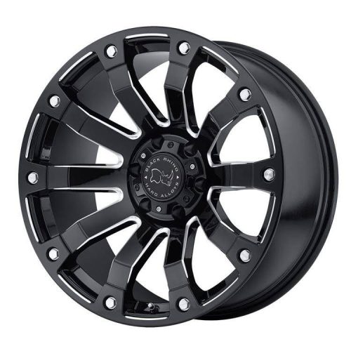 Jantă din aluminiu 17x9 ET-12 5x127 Gloss Black Milled Selkirk Black Rhino