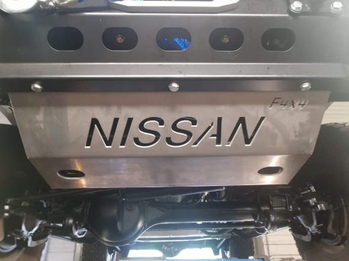 F4x4 scut aluminiu protecție casetă de direcție Nissan Patrol Y61 pentru bară F4X4 