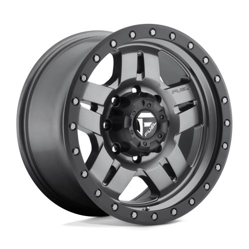 Alloy Wheel 15x8 ET-18 5x114.3 D558 Anza Matte GUN Metal Black Bead Ring Fuel