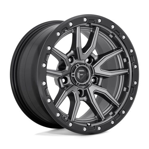 Alumínium felni 17x9 ET-12 5x127 D680 Rebel Matte GUN Metal Black Bead Ring Fuel