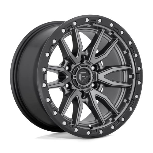 Alumínium felni 17x9 ET1 5x127 D680 Rebel Matte GUN Metal Black Bead Ring Fuel