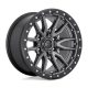 Alumínium felni 17x9 ET1 5x127 D680 Rebel Matte GUN Metal Black Bead Ring Fuel