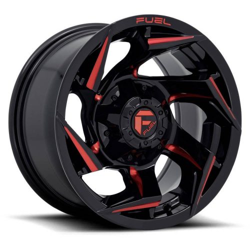 Alumínium felni 20x9 ET20 5x114.3/5x127 D755 Reaction Gloss Black/Red Tint Fuel