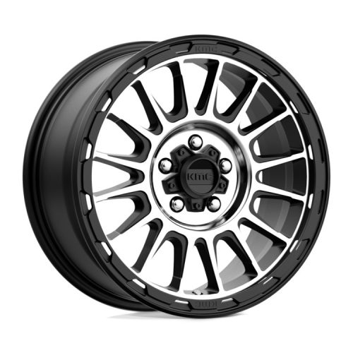 Alloy Wheel 17x8 ET35 5x114.3 KM542 Impact Satin Black Machined KMC