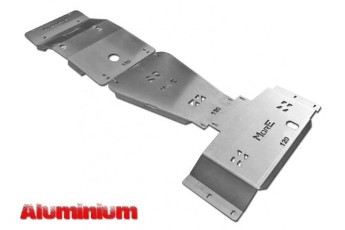 Set protecție placa de bază din aluminiu More4x4 pentru Toyota Land Cruiser J120 (3/buc seturi)