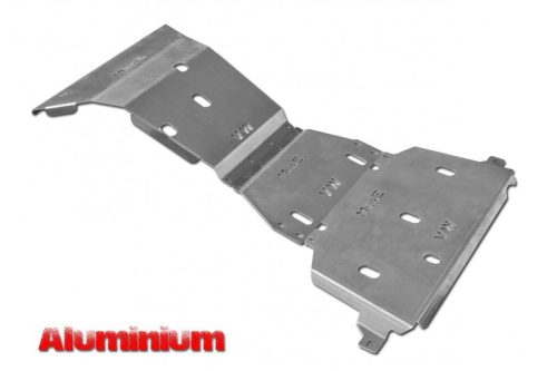 Set de plăci de protecție din aluminiu MorE4x4 pentru Volkswagen Amarok (2009 -) cu bara de fabrică (3 buc/kit)