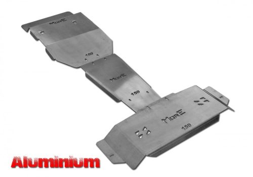 Set de plăci de protecție din aluminiu MorE4x4 pentru Toyota Land Cruiser J150 (2009-2014) cu năraznikul MORE4x4-Z007 (3 buc/kit)