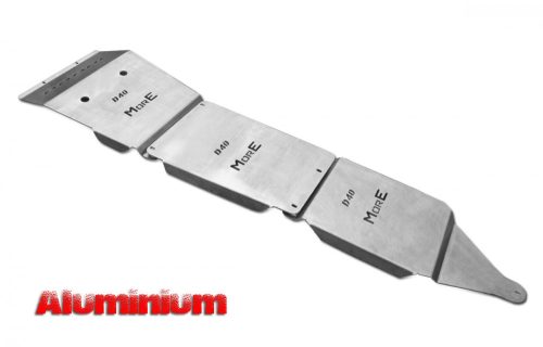 Set de plăci de protecție din aluminiu More4x4 pentru Nissan Navara D40 / Pathfinder R51 (2005-2014) cu bara de fabrică (3 buc/kit)