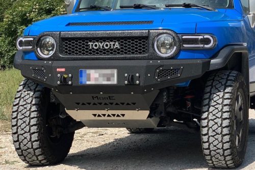 Bara din față din oțel MorE4x4 cu placă pentru troliu pentru Toyota FJ Cruiser (2006+), toate versiunile de motoare