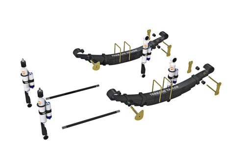 Terrain Tamer felfüggesztés készlet PRO lengéscsillapítókkal emelés +40mm erősített +200kg terhelésig 1307mm hosszú torziós rugóval Mitsubishi Pajero rövid NH|NJ|NK|NL 1991-2000 szintszabályzás nélküli modellek