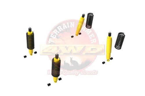 Terrain Tamer felfüggesztés készlet emelés +40mm erősített +50kg terhelésig elöl +100kg terhelésig hátul Toyota Hilux 1997-2005 4 Runner KZN|VZN185 1995-> szintszabályzás nélküli modellek