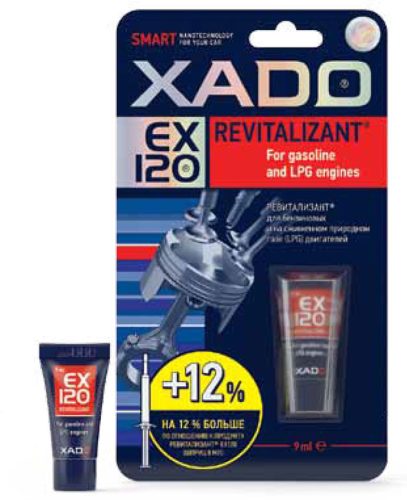 XADO EX120 revitalizáló benzines és LPG motorokhoz - 9ml